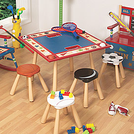 sports star table and stool set