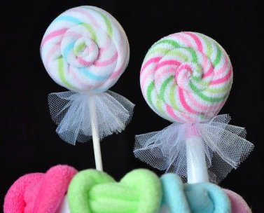 Washcloth Lollipop